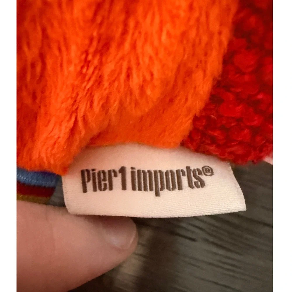 Pier 1 Imports‎ Penguin Plush Stuffed Animal Red Earmuffs Plaid Feet Winter